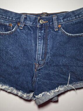Abercrombie & Fitch Womens Annie High Rise Blue Denim Shorts Size 4 / 27